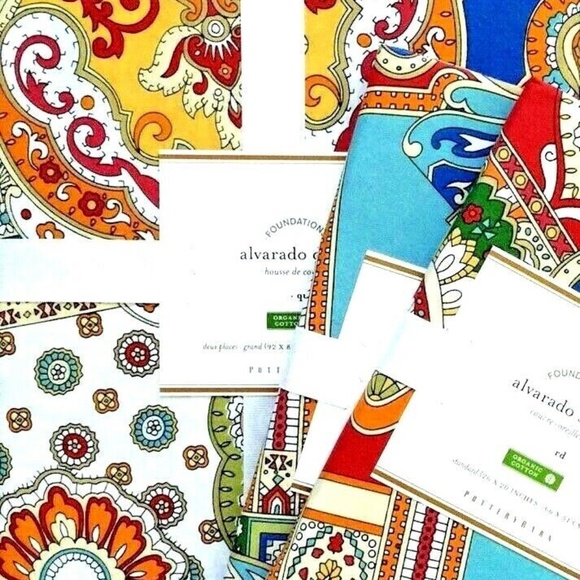 New Pottery Barn ALVARADO DUVET COVER & 2 STANDARD SHAMS Full / Queen - Picture 2 of 12